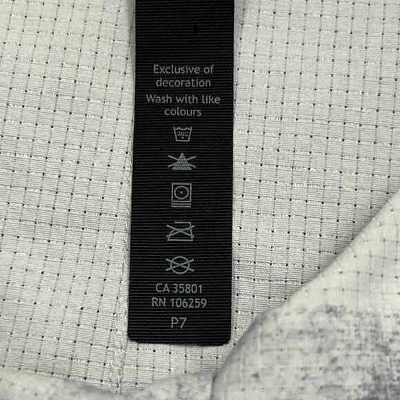 Lululemon Shirt Mens Large White Gray Short Sleeve Button Up Athletic Summer - Picture 7 of 10